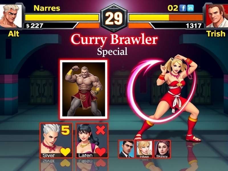 Champion Curry Brawler gameplay screenshot showing characters in combat